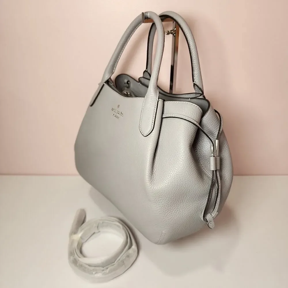 NWT KATE SPADE K8134 DUMPLING LARGE SATCHEL Mountain Grey